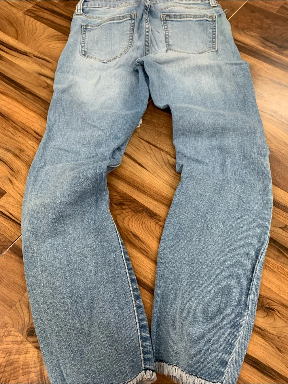 Cello Distressed Skinny Jeans Women Size 3 Blue Denim Ripped Frayed Stretch